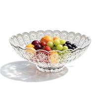 Zonnebloem Geprezen Glazen Snoepvaas Fruitplateau Set Transparante Glazen Opbergkom voor Thuis Tafeldecoratie Bruiloft Feest Huisdecoratie