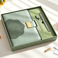 Ensemble cadeau de luxe personnalisé en cuir PU A5 fait main avec carnet et stylo pour petites entreprises, promotionnel et exécutif
