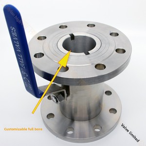 Válvula de bola flotante forjada con brida Q41F de tipo ancho para la industria química, anti-fugas de agua, grado alimenticio, -29°C a 120°C - Product Image 2