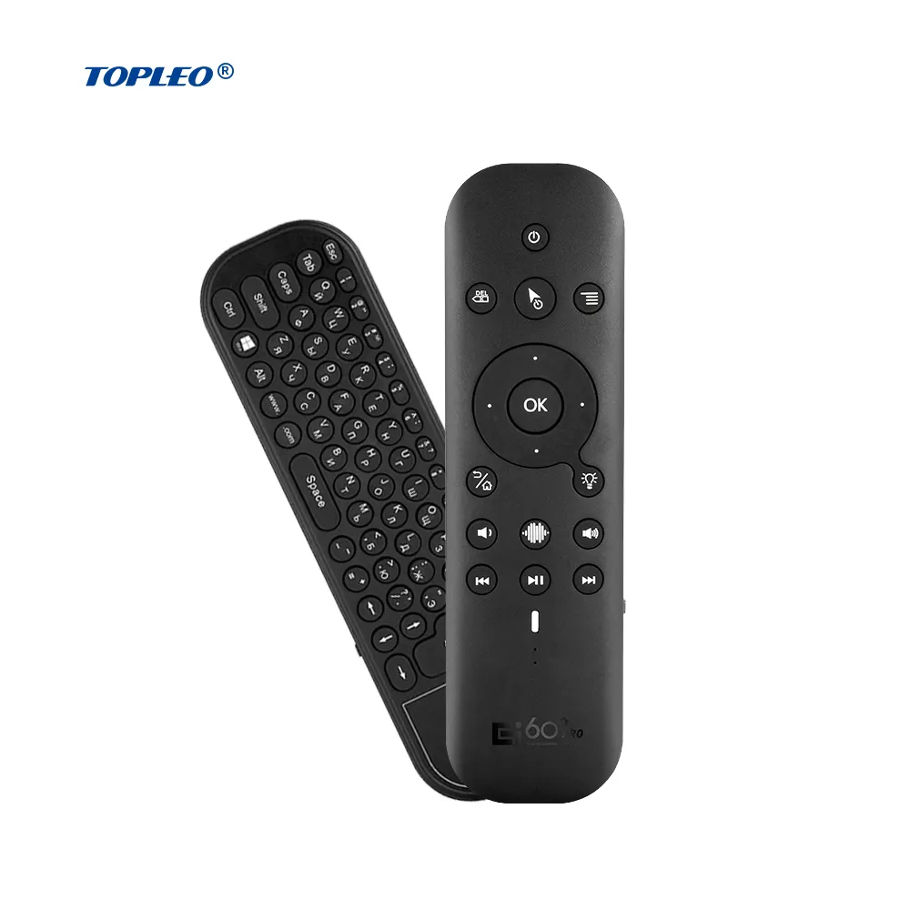 Topleo english russian keyboard Voice remote control wireless presenter with air mouse lg tv remote controls