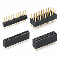 Connecteur à broches mâle-femelle 2,54 mm, double rangée 2,0 mm, pour PCB, avec placage étain/or, installation traversante, en vrac