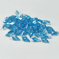 Vente en gros de pierres précieuses synthétiques CZ taillées à la machine, couleur aquamarine, forme de cerf-volant, zircone cubique pour bijoux