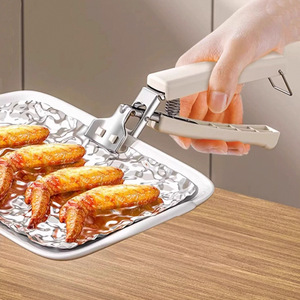 Anti Scalding Stainless Steel Dish <b>Tongs</b> Heat Resistant Kitchen Utensil For Lifting Bowls And <b>Serving</b> Dishes - Product Image 2