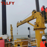 Grue de bateau hydraulique TLLFY avec stabilisateurs pliables hydrauliques
