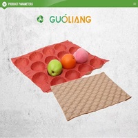 Ecologisch afbreekbare composteerbare kraftpapieren fruitbakvoering met geperforeerde bubbels voor peer, pizza, brood, koekjes en snoep