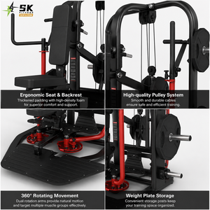 Machine professionnelle de musculation dorsale et pectorale à mouvement indépendant, station à charge par disques pour le renforcement des muscles de la poitrine et des épaules - Product Image 3