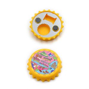 Décapsuleur magnétique rond personnalisable pour réfrigérateur, idéal pour les anniversaires – Vente directe usine - Product Image 3