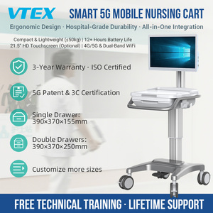 Y Tế Mới Xe đẩy AIO PC Màn hình điều Dưỡng Điều Trị Bệnh viện thiết bị y tá máy tính di động máy trạm làm việc giỏ hàng với màn hình cảm ứng - Product Image 2