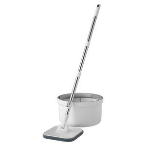 Rotary <b>Mop</b> With Bucket <b>Microfiber</b> Round White Lime 1.2kg For Home <b>Floor</b> Cleaning No Hands Washing Required - Product Image 2