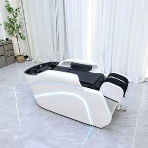 Equipo Multifuncional para Barbería, Cama de Lavado para Terapia Capilar, Moderna y Lujosa Cama de Champú Eléctrica con Masaje y Luces para Salón de Belleza - Product Image 4