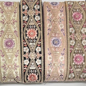 ลูกไม้ปักลายดอกไม้ผ้าคอตตอนเนื้อนุ่ม100% สำหรับเสื้อผ้าอินเทรนด์ใหม่ - Product Image 1