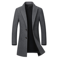 Vente en gros usine 2026 – Manteau trench en laine pour homme de haute qualité, coupe ajustée, chaud et long pour l'hiver