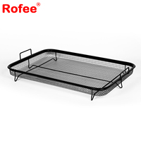 Panier de cuisson en métal pour four, grille de cuisson, friteuse à frites, 47x32.5cm, compatible gaz et induction, résistant à la chaleur, antiadhésif, 2.0-3.0L