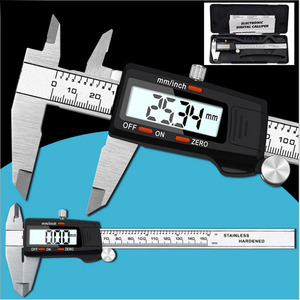 Nhựa đầu thép không gỉ Vernier Caliper 0-150 mét điện tử hiển thị kỹ thuật số Caliper bên trong và bên ngoài đường kính - Product Image 2