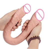 Dildo Doble Extra Largo y Grande, Dildo Realista de Doble Cabeza para Lesbianas, Pene Artificial para Mujeres y Gays