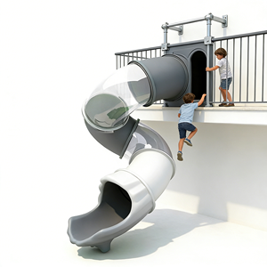 Tobogán de Plástico Diseñado para un Fácil Desmontaje que Facilita el Almacenamiento, el Transporte y las Actualizaciones del <span class=keywords><strong>Parque</strong></span> <span class=keywords><strong>Infantil</strong></span> - Product Image 3