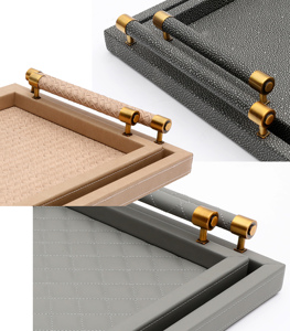 Nouveau Plateau Rectangulaire en Bois 2024 Style Européen pour Hôtel, Mariage, Restaurant Occidental, Décoratif pour la Maison, Plateau de Service en Noyer - Product Image 4