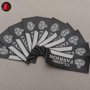 Trung Quốc Nhà máy tùy chỉnh tên thương hiệu logo và kích thước End gấp may dệt cổ dệt Thẻ Nhãn cho quần áo - Product Image 4