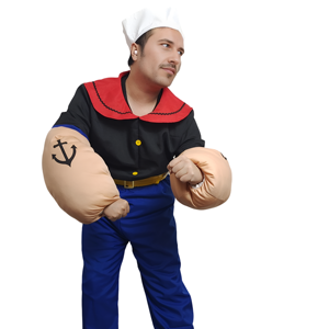 Disfraz de Cosplay de <span class=keywords><strong>Popeye</strong></span> para Hombre Marinero Unisex, Disfraz de Anime para Adultos de Todas las Edades