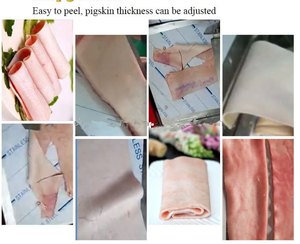 Trancheuse à viande automatique Portable éplucheur de peau de boeuf et de porc longue tranche pour <span class=keywords><strong>l</strong></span>'état de la viande de porc gras nouveau - Product Image 4