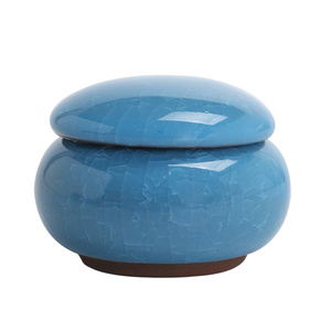 Harmony Traditional Hot Sale Vintage Tea Glazed Ceramic Boxes Ice Cracking Ceramic Storage Jar For Tea