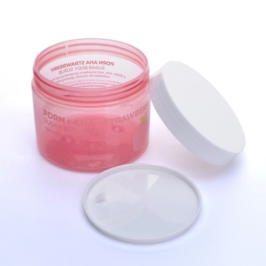 Bocaux en plastique PET givré de luxe personnalisables avec logo, 200 ml, 250 ml, contenants vides avec bouchon à vis, couvercles roses, pour soins de la peau, lotions corporelles - Product Image 5