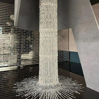 Bon vendeur Hôtel Lobby Villa Escalier en cristal Lustre moderne Suspension pour la décoration intérieure