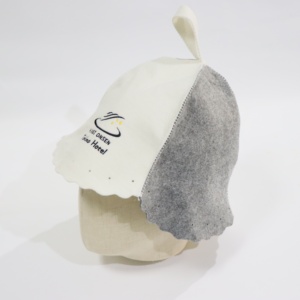 Gorro de Sauna Personalizado HKZB, Gorro de Fieltro Finlandés Ecológico, Gorro Aislante para Spa, Baño de Vapor, Banya - Product Image 4
