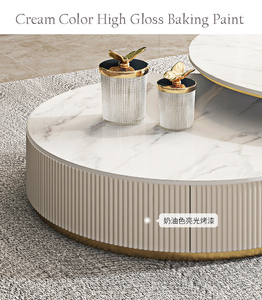 Đồ Nội Thất Nhà Thiết Kế Đơn Giản Gỗ Hiện Đại Trắng Có Độ Bóng Cao TV Đứng Tủ Cho Phòng Khách Bàn Cà Phê - Product Image 3