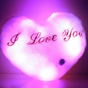 <span class=keywords><strong>Cuscino</strong></span> a Forma di Cuore con LED Multicolore e Luce Lunare - Product Image 2