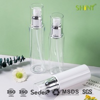 Vente en gros de flacons transparents en PET vides de 20 à 100 ml, flacons de lotion pour soins de la peau, flacons de parfum avec pompe pulvérisateur