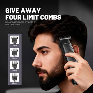 Kit de Afeitado Eléctrico Todo en Uno <span class=keywords><strong>para</strong></span> Hombre, Recortadora de Pelo, <span class=keywords><strong>Afeitadora</strong></span> de <span class=keywords><strong>Barba</strong></span>, Depiladora Nasal, Carga Rápida USB, Cortadora de Pelo Inalámbrica - Product Image 2