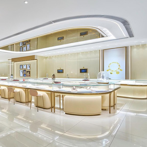 Vitrine de présentation de bijoux en <span class=keywords><strong>platine</strong></span> personnalisée de luxe, écologique, robuste, avec éclairage LED, pour la décoration intérieure des magasins de détail - Product Image 2