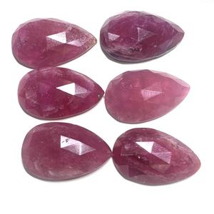 Rubis en verre, rubis facetté, pierre précieuse en vrac, taille calibrée, prix d'usine en gros, rubis en verre, pierre précieuse naturelle - Product Image 1