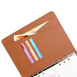 Carnet de notes en cuir A5 taille 6 anneaux avec stylo - Product Image 6