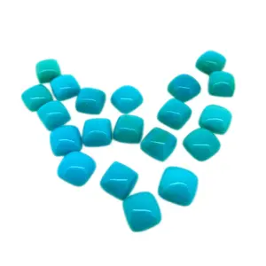 Turquoise Square Cabochon Gemstone Loose Beads Smooth Precious Stones For Matching Jewelry Set Making
