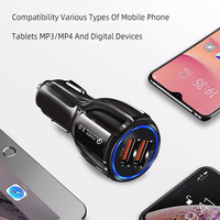 Chargeur rapide Zhibai ZB-P682 double port mini PPS USB pour voiture avec allume-cigare en ABS pour plusieurs appareils et téléphones