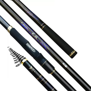 Caña de pescar de carbono de acción rápida Surecatch coreana, anillo inclinado de aleación de titanio importado, carpa de pescado de mar compuesto, ranura fija Taiji negra - Product Image 1