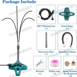 Sistema de Pulverización por Microaspersión, Altura Ajustable de 19 a 27 Pulgadas, Enfriador de Jardín, Aspersor Atomizador de Agua para Exteriores - Product Image 3