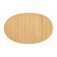 Petit set de table en bambou 20x30cm, tapis de table ovale tissé naturel, tapis isolant thermique, logo personnalisé OEM, set de table en bambou