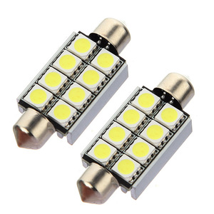 Luz LED para techo de coche, luz de lectura CNAbus, luz de matrícula, decodificador, doble punta 5050 8SMD 41mm - Product Image 1