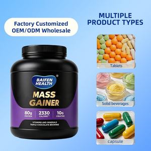 Poudre de gain de masse OEM saveur triple chocolat, riche en protéines 80g, supplément nutritionnel sportif pour la prise de poids - Product Image 3