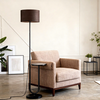 Lampadaire de rangement multifonctionnel personnalisé, lampe sur pied LED moderne à lumière chaude pour salon et café, commande en gros
