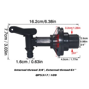 Ensemble de robinets spéciaux pour réservoir d'eau de jardin, <span class=keywords><strong>robinet</strong></span> pour réservoir d'eau IBC, connecteur de tuyau d'irrigation goutte à goutte, accessoires de connexion IBC - Product Image 5