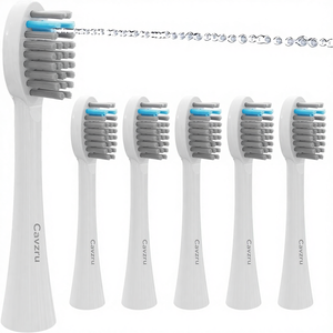 Cabezales de repuesto Cavzru para cepillos de dientes eléctricos Sonic-Fusion modelos SF-01/SF-02/SF-03/SF-04 de nailon con tapas higiénicas - Product Image 1