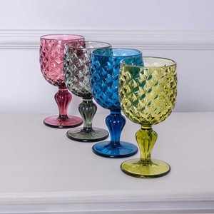 Copa de Vino de Vidrio de Color Vintage, Copa para Beber en Casa, 265 ml, Copa de Champán de Lujo Vintage para Bodas, Copa de Vino Tinto - Product Image 2