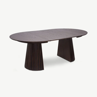 Usine d'Exportation, Table de Salle à Manger Extensible Ovale Élégante en MDF, 120-160 cm, pour Maison, Hôtel et Espace Repas