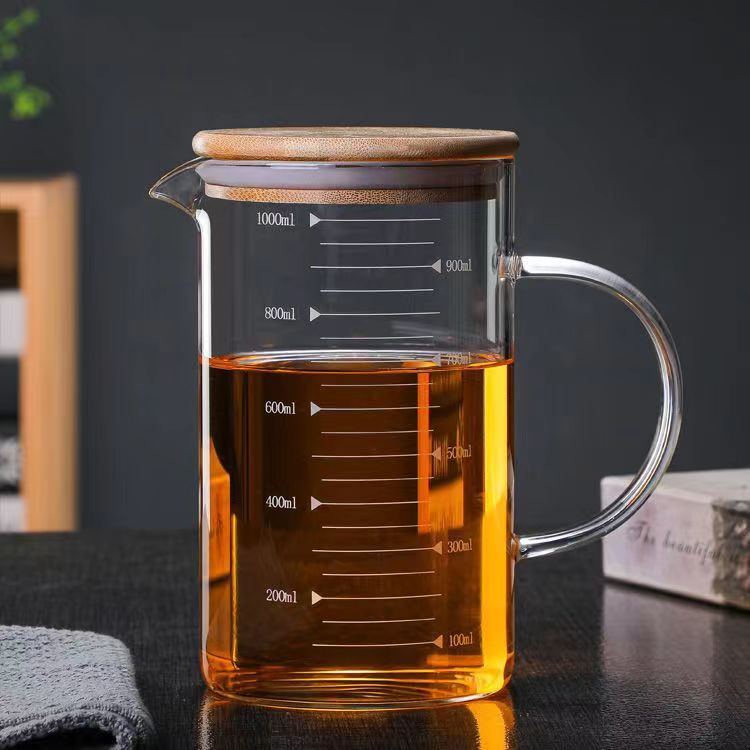 Measuring Pitcher Milk Cup With Handle Espresso Shot Glasses Parts Clear Glass Cup With Pour Spout