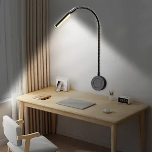 VST Gooseneck Touch Dimmer luce di lettura LED studenti studiano letto notturno lampada da lettura supporto di ricarica USB supporto carica del telefono