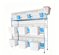 Cage à lapins galvanisée renforcée de qualité supérieure, neuve, à 3 niveaux, en treillis métallique de type H, de qualité alimentaire, pour l'élevage à grande échelle